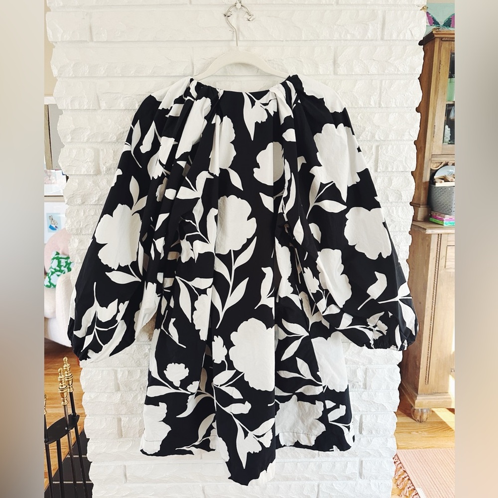 Kate Spade x Target Floral Black and White Mini Dress - Picture 7 of 7